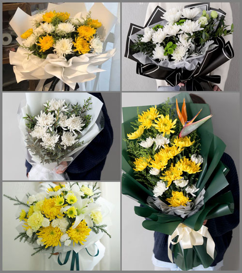 四川成都彭州市天彭镇八一村白事花束代送